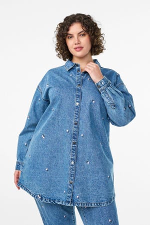 denim blouse medium blue denim