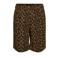 Zizzi denim wide leg regular waist short met panterprint beige