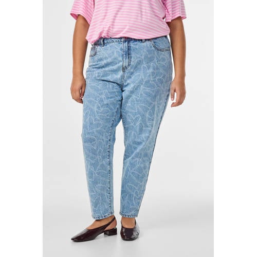 Zizzi mom jeans light blue denim afbeelding