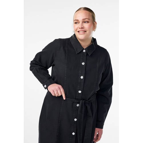 Zizzi denim spijkerjurk black denim afbeelding