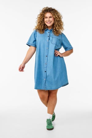 denim jurk medium blue denim