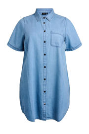 thumbnail: Zizzi denim jurk medium blue denim