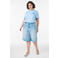 Zizzi wide leg regular waist jort light blue denim