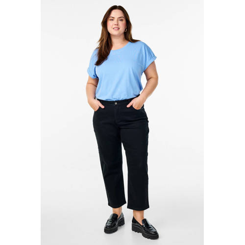 Zizzi high waist straight leg jeans zwart afbeelding