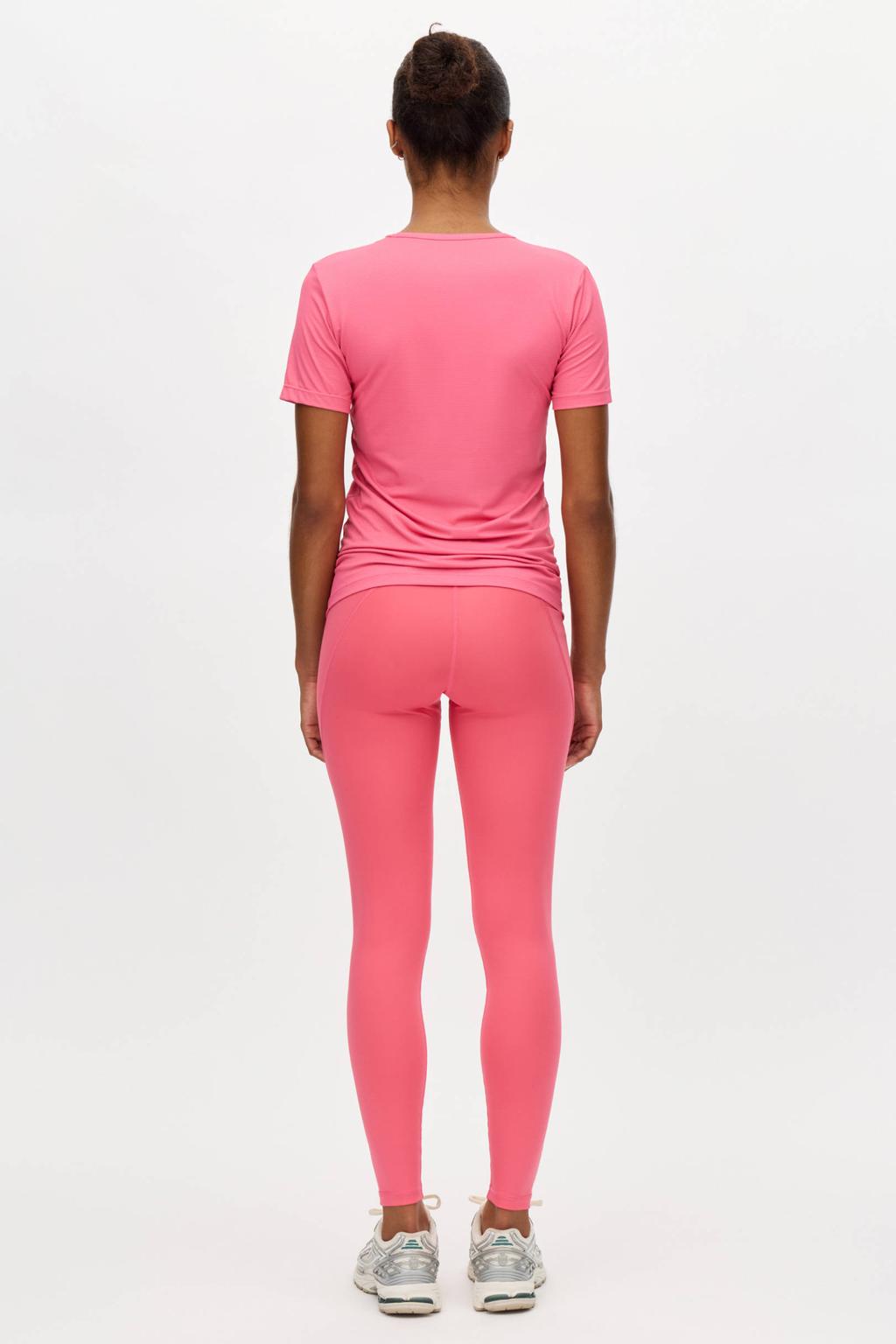 Roze dames Rohnisch sport T-shirt Jacquard van polyester met ronde hals