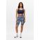 Rohnisch sportshort Flattering  donkerblauw/wit