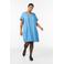 Zizzi korte jurk light blue denim