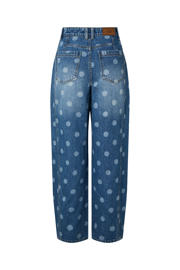 thumbnail: YAS high waist barrel jeans met stippen medium blue denim