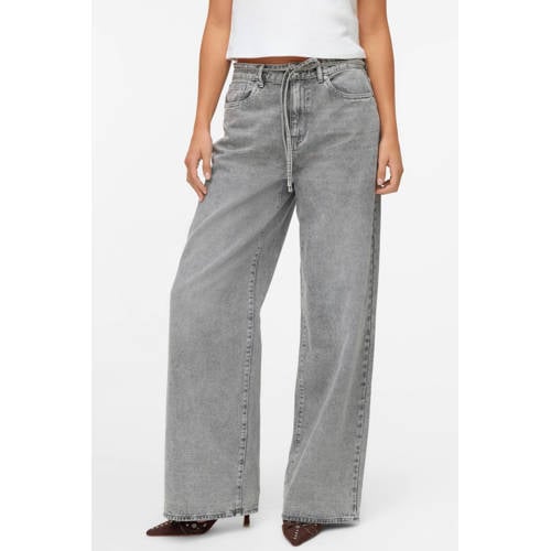 VERO MODA wide leg jeans grey denim afbeelding