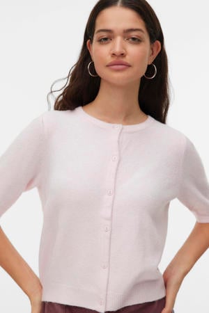 gebreid vest lichtroze