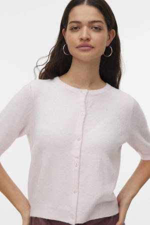 gebreid vest lichtroze