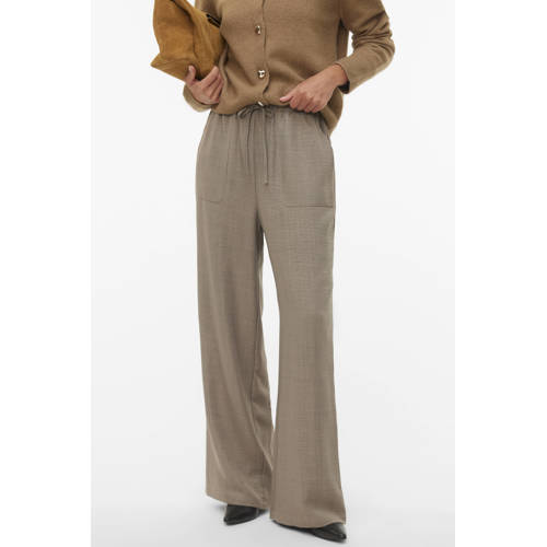 VERO MODA wide leg high waist casual broek afbeelding