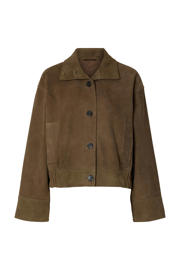thumbnail: Selected suede jack donkerbruin