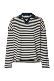thumbnail: Selected gestreepte polo donkerblauw