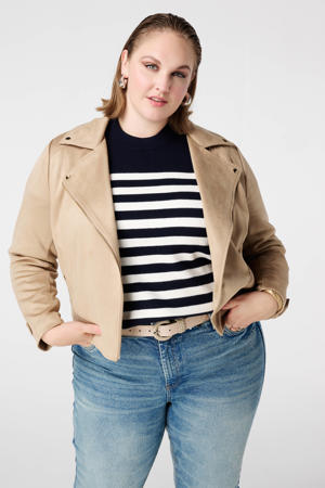 imitatieleren jasje zand