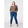 MS Mode gebreide trui bruin met lurex