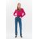 Caroll gebreide trui fuchsia met kabels