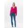 Caroll gebreid vest fuchsia met kabels