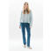 Caroll gebreid vest grijsblauw met kabels