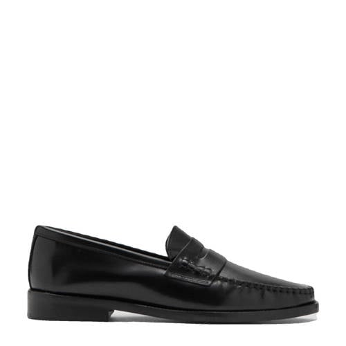 Mango leren loafers zwart afbeelding