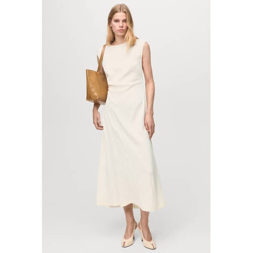 Mango midi jurk ecru afbeelding
