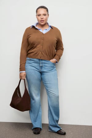 gebreid vest bruin