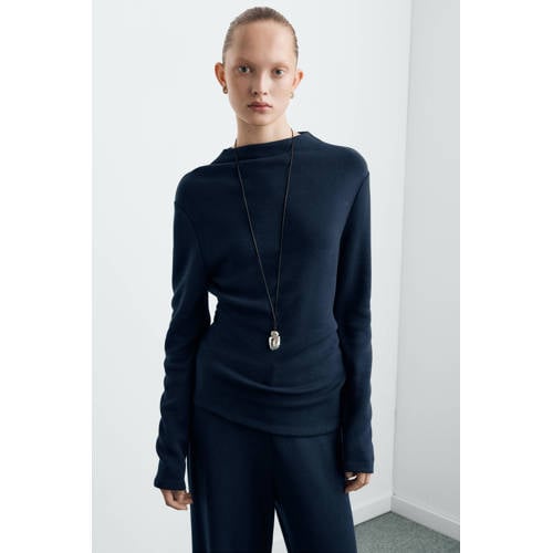 Mango pullover donkerblauw afbeelding