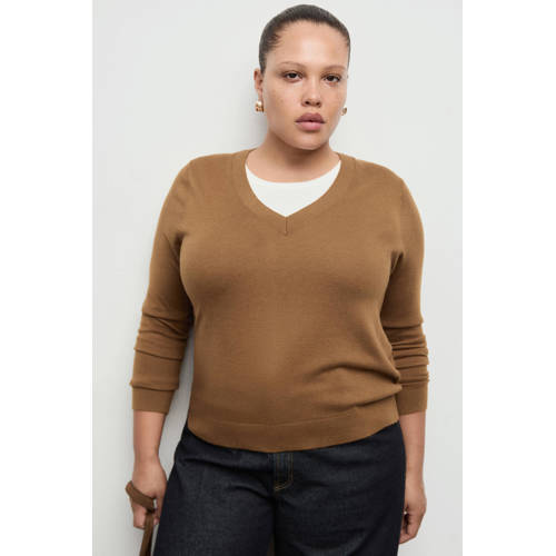 Mango pullover bruin afbeelding