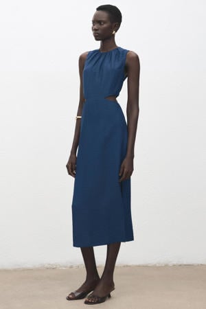 cocktailjurk donkerblauw