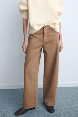 low waist barrel jeans lichtbruin