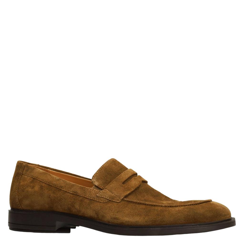 Cognackleurige heren Manfield suède loafers