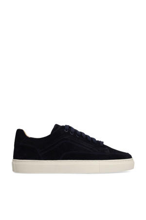 suède sneakers donkerblauw