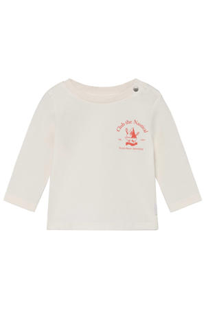 longsleeve met backprint wit
