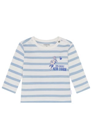 gestreepte longsleeve lichtblauw