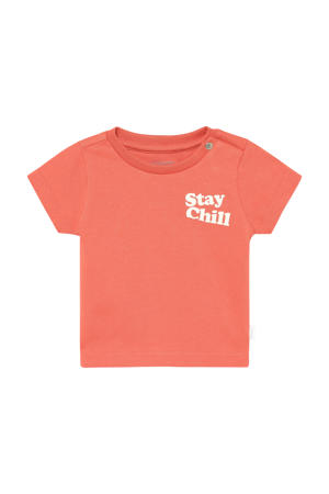 T-shirt met backprint rood