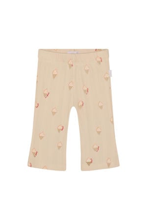flared regular waist legging beige