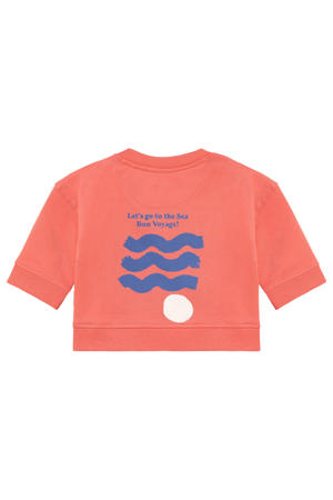 sweater met backprint rood