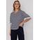 Poools gestreepte T-shirt donkerblauw