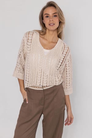 gebreide trui beige
