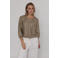 Poools gebloemde blouse kaki