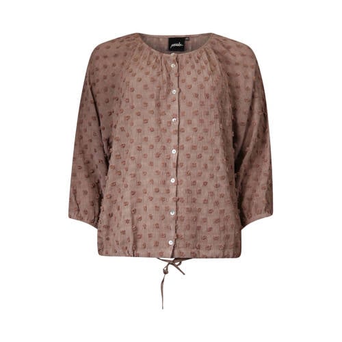 Poools blouse bruin afbeelding