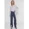 Poools gestreepte blouse lichtblauw