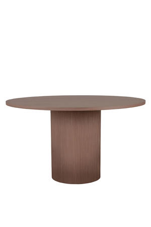 LABEL51 Eetkamertafel Oliva - Walnoot - - 130 cm - Rond