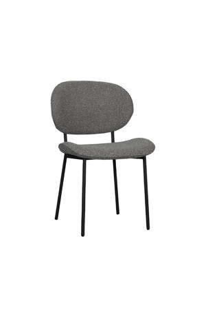 LABEL51 Eetkamerstoel Senn - Mushroom - - Zwart Metalen Frame I_Senn