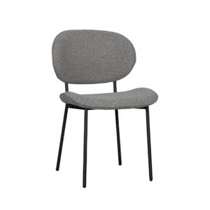 LABEL51 Eetkamerstoel Senn - Mushroom - - Zwart Metalen Frame I_Senn