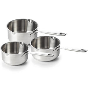  Maestro steelpannenset 3-delig – ø 16, 18 & 20 cm – roestvrij staal
