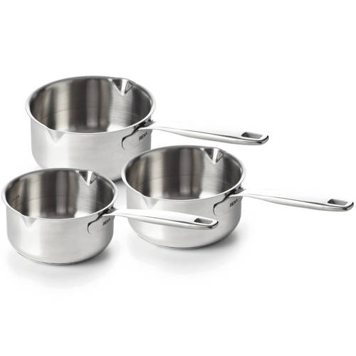 Beka Maestro steelpannenset 3-delig – ø 16, 18 & 20 cm – roestvrij staal afbeelding