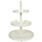 thumbnail: Cookinglife Etagère metaal creme ø 20, 25 & 30 cm - 3-laags - 55 cm hoog