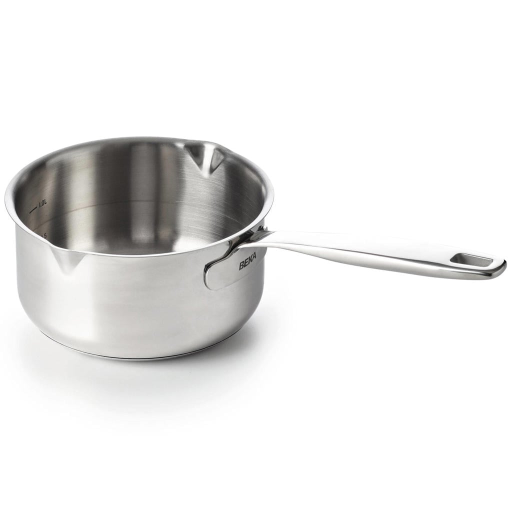 Beka Steelpan Maestro RVS met 2 giettuiten ø 16 cm / 1.6 liter - geschikt voor alle warmtebronnen