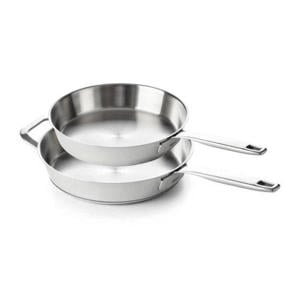 Maestro 5-Ply koekenpannenset 2-delig – ø 24 & 28 cm, roestvrij staal zonder anti-aanbaklaag